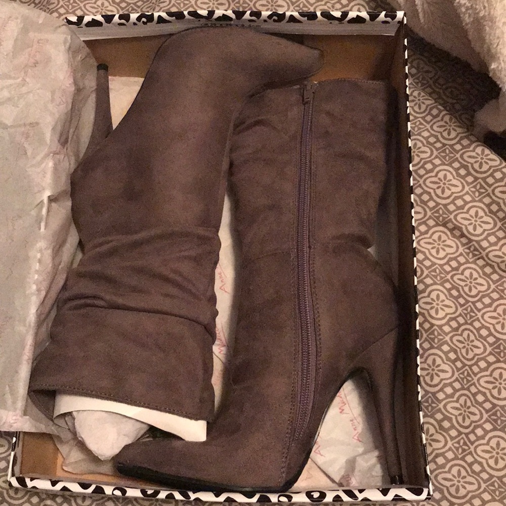 Gray booties